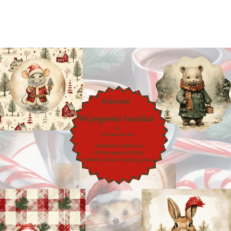 Colección física de scrap 21x21 cm a doble cara MI PEQUEÑA NAVIDAD