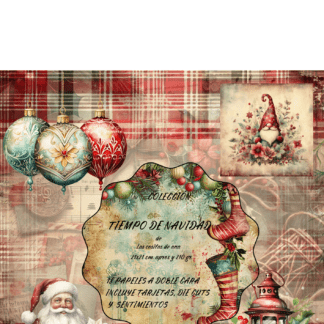 Colección física de 21x21 cm a doble cara TIEMPO DE NAVIDAD