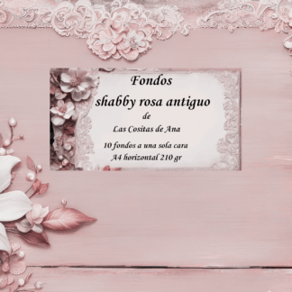 Coleccion fisica de fondos Shabby ROSA ANTIGUO