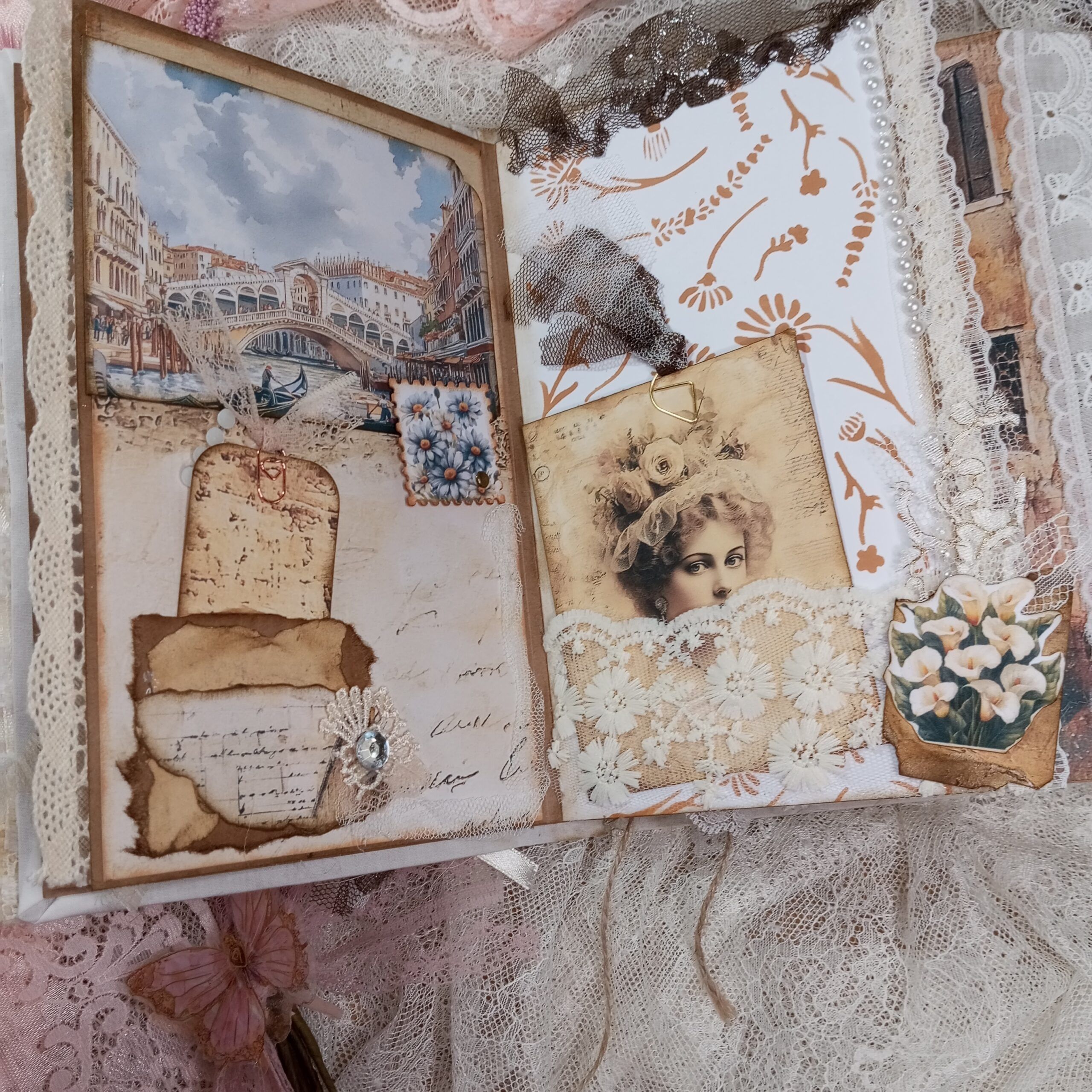 Taller On-line álbum de scrap/ journal Venecia - Imagen 4