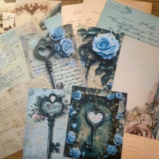 Colección física de tarjetas Azul para Journal