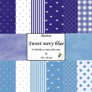 Básicos (impresos)Sweet navy blue 30x30 cm