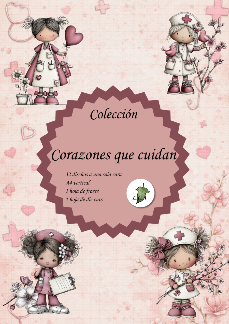 Colección (digital) corazones que cuidan rosa