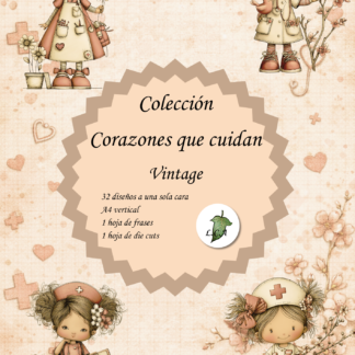 Colección (digital) corazones que cuidan vintage