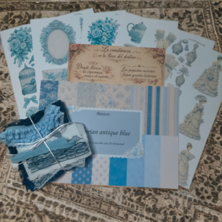 Die cuts y frases (físicos) Victorian antique Blue